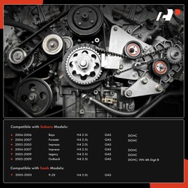 A-Premium Engine Timing Belt Kit with Water Pump Compatible with Subaru Outback 2005-2009, Forester 2004-2007, Impreza 2004-2007, Baja 2004-2006, Legacy 2005-2009 & Saab 9-2X 2005-2.0L 2.5L