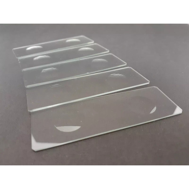 Jf Lhabo Portaobjeto 2 Cavidades Para Microscopio Paq C/5 Piezas