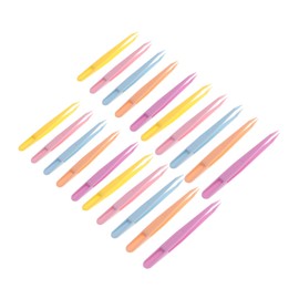 Mipcase 100Pcs Multi Functional Eyebrow Tweezers Set Straight Tip Lash Applicator Tools for False Eyelash Application Safe and Durable for Women