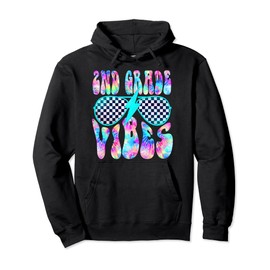2nd Grade Vibes Cool Sunglasses 2nd Grade Kid Back To School Pullover Hoodie