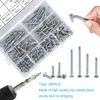 FandWay 360 Pcs M4.2(#8) Zinc Plated Steel Countersunk Head Phillips