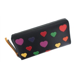 VISCONTI Love Collection Passion Leather with All-Round Zip Wallet RFID LV5, black, Modern