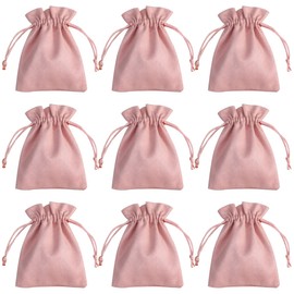 Snadulor 30 Pcs Pink Velvet Drawstring Bags Jewelry Pouches Jewelry Gift Bags Pouches Wedding Favors,3.9x5.9 inch