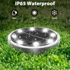 Peasur 12 Pack Solar Ground Lights Outdoor, 8 LED Flat