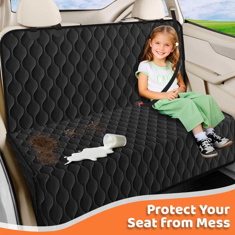 URPOWER Dog Car Seat Cover for Back Seat - Waterproof