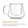 2Pcs Glass Water Mug Multipurpose Large Capacity Safe Transparent Drink