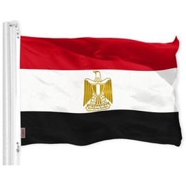 G128 Egypt Egyptian Flag | 3x5 Ft | LiteWeave Pro Series Printed 150D Polyester | Country Flag, Indoor/Outdoor, Vibrant Colors, Brass Grommets, Thicker and More Durable Than 100D 75D Polyester