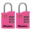 Master Lock 4684T Luggage Locks Assorted Colors 2 Count