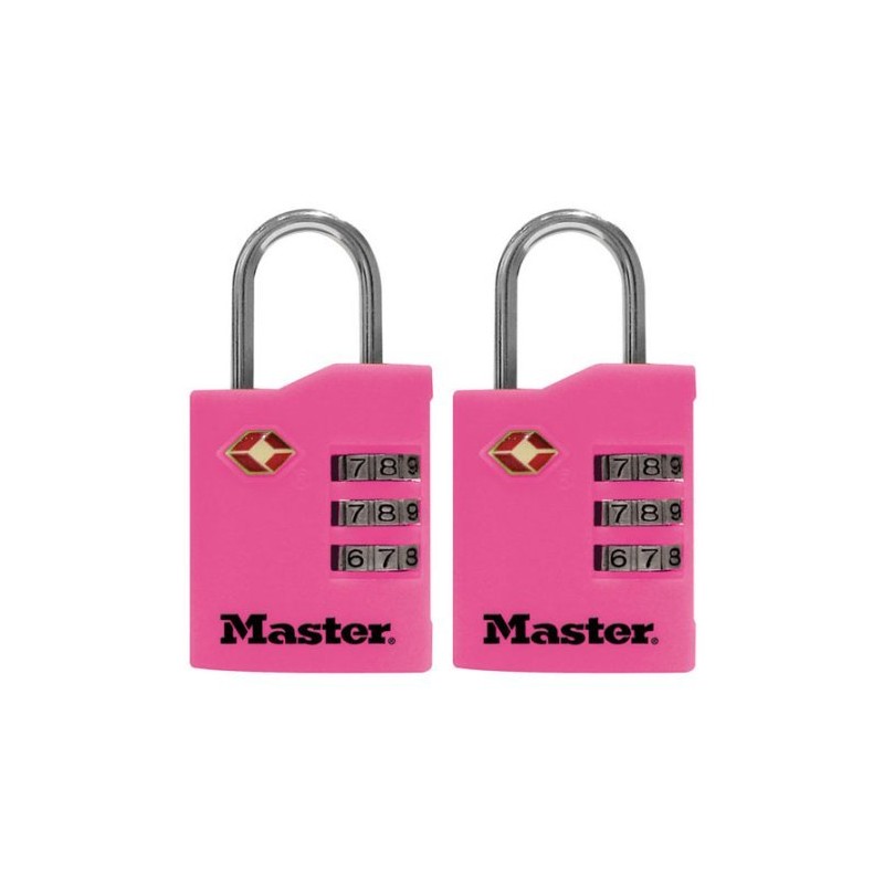 Master Lock 4684T Luggage Locks Assorted Colors 2 Count