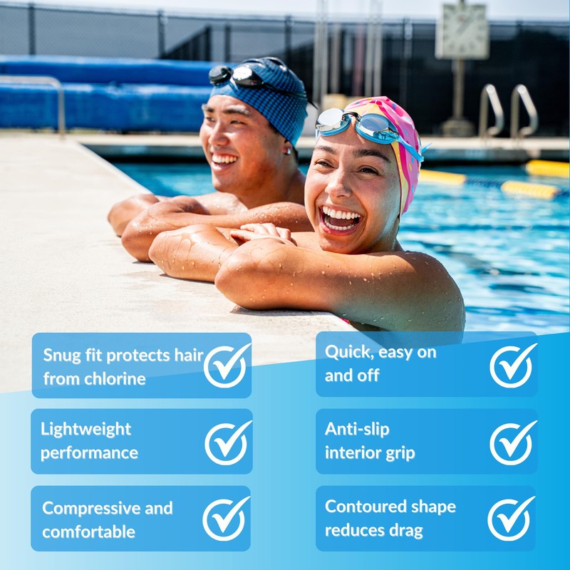 Sporti Molecule Silicone Swim Cap - Pink/Black