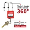 HiLKCO Lockout Tagout Lock Set 5 Pack Red Dustproof Padlocks