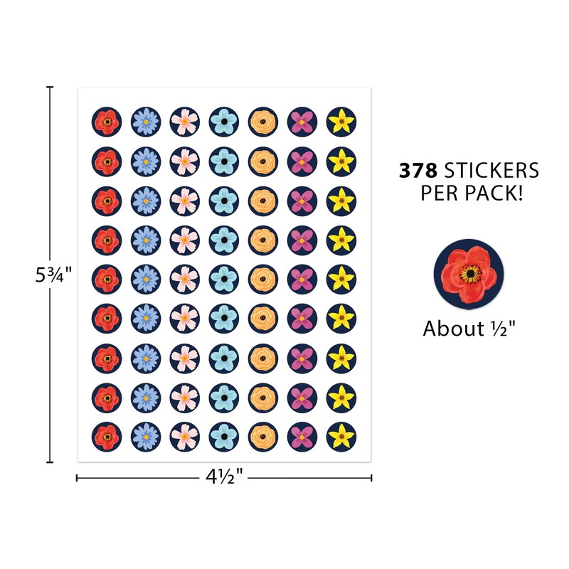 Teacher Created Resources Wildflowers Mini Stickers (TCR6702)