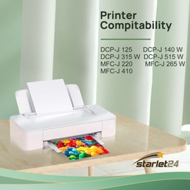 Starlet24 LC985 Printer Cartridges Compatible with Brother LC-985 LC-39 LC-975 for DCP-J125, DCP-J 140W, DCP-J315W, DCP-J515W, MFC-J220, MFC-J265W (4 Black, 2 Cyan, 2 Magenta, 2 Yellow)