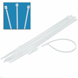 12pc 28" White Cable Ties Heavy Duty 165lb 9mm X 28" Long Zip Ties