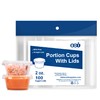 EDI Clear Disposable Plastic Portion Cups with Leakproof Lids |