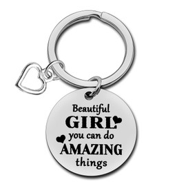 Inspirational Gift for Girl Women Motivational Keyring You Can Do Amazing Things Keyring Encouragement Gift for Teens Birthday Christmas Graduation Gift for Her Inspirational Jewelry