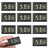 Rojuna 10-Pack Mini Thermometer Hygrometer, Small Digital Electronic Temperature Humidity