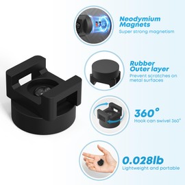 20Pcs Magnetic Zip Tie Mount Heavy Duty Magnetic Cable Zip Tie Base, Tie Mounts, Magnetism Wire Clamps, Magnet Zip Ties Holders, Zip Tie Organizer Magnet Wire Management Clips