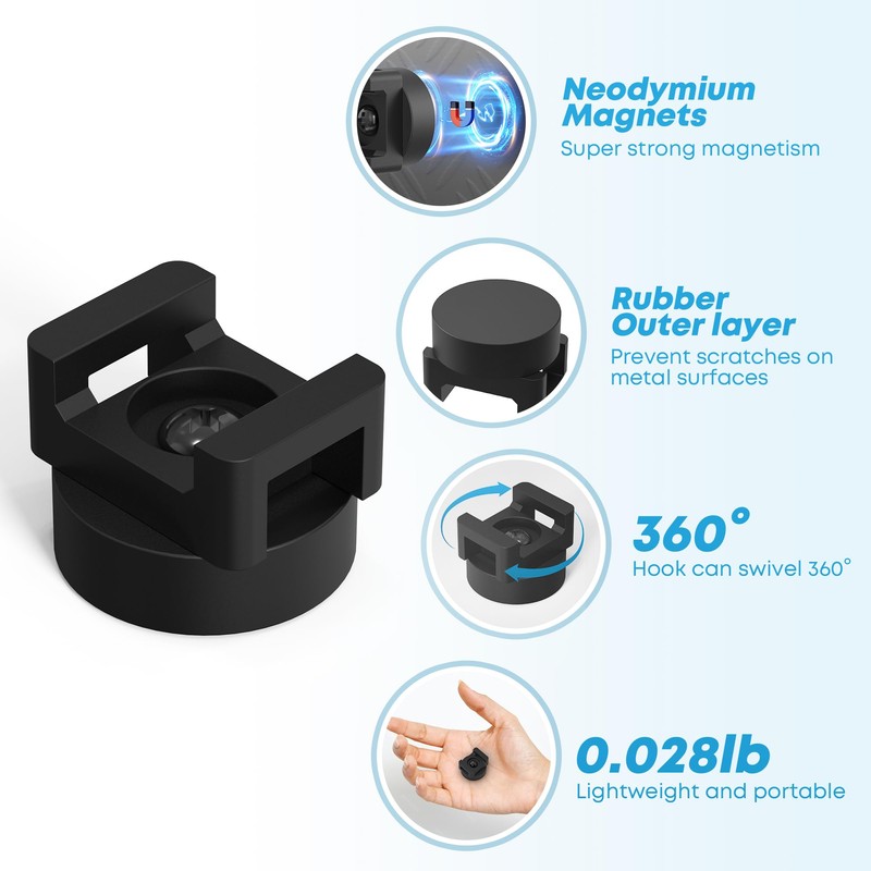 20Pcs Magnetic Zip Tie Mount Heavy Duty Magnetic Cable Zip