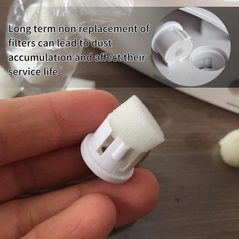 48 Nebulizer Filter Replacement Air Filter Sponge Compressor System Accessories-White