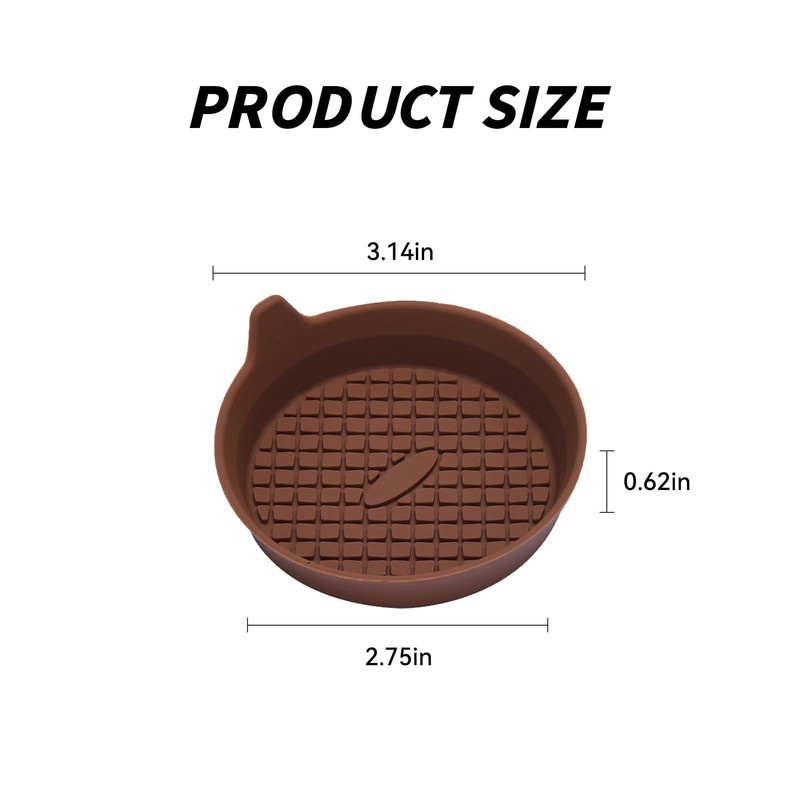 Couslcd 4 Pack Car Cup Coasters, Silicone Insert Recessed Car