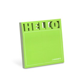 1-Count Knock Knock Hello Diecut Sticky Notes, Cute Sticky Notes, 3 x 3-inches