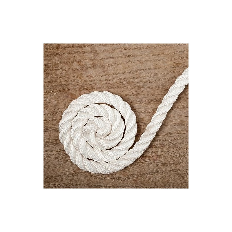 Solid Braid Nylon Rope - 1/2 Inch x 10 Feet