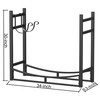 Fire Beauty Fireplace Log Rack with Kindling Holder and Firewood
