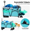 Sekey Wagon Cart with Big All-Terrain Beach Wheels, Collapsible Heavy