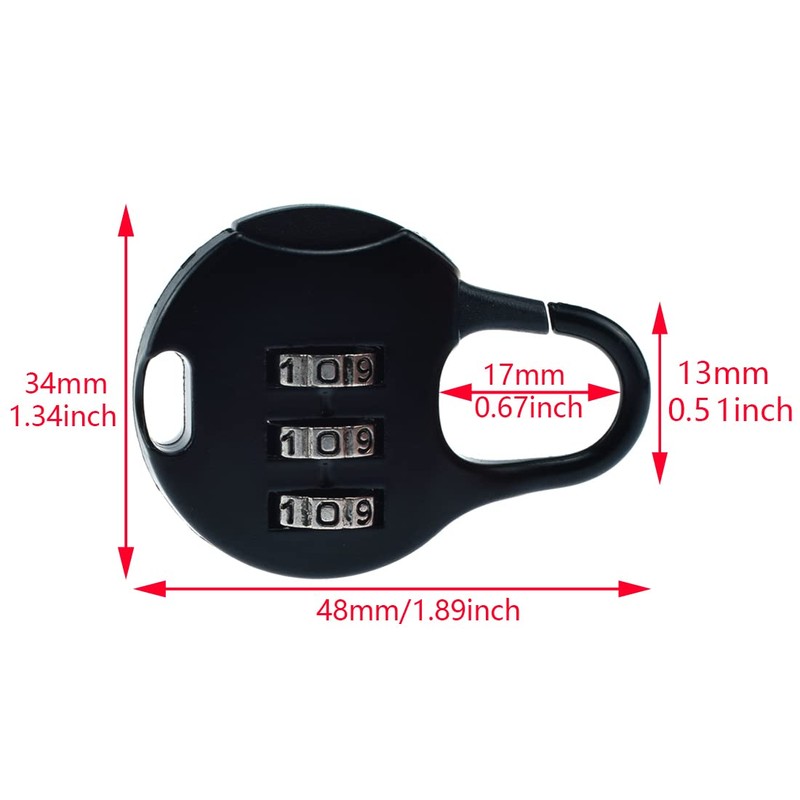 SDTC Tech 5 PCS Combination Luggage Lock Password Security Padlock
