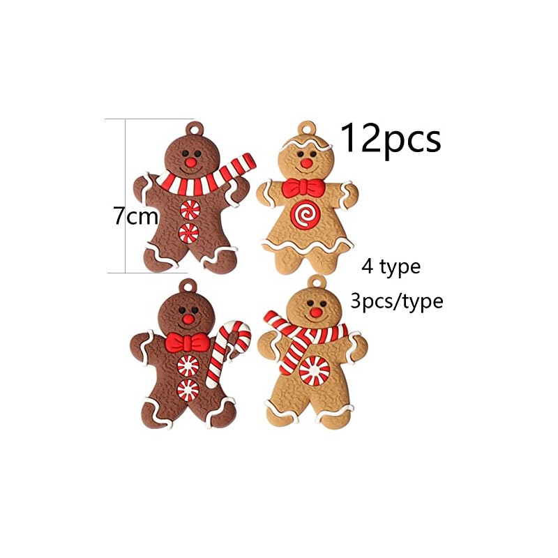 HERZWILD Christmas Gingerbread Ornaments Ginger Man Christmas Tree Hanging Ornaments