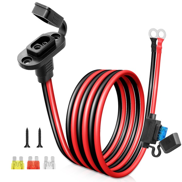 SAE to O Ring Connector 5FT 10AWG, SAE Battery Quick