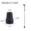 Kotiorname Rubber Cane Tips 7/8 Inch Cane Tips Replacement, Black,