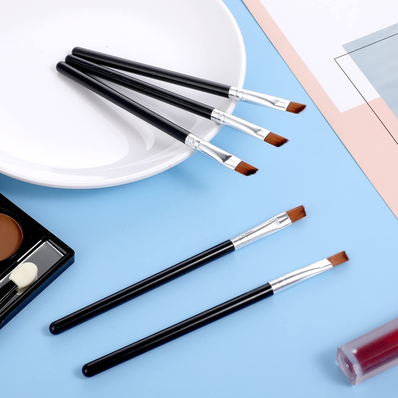 WLLHYF 5Pcs Angled Eyeliner Brush, Fine Slanted Flat Angle Eye