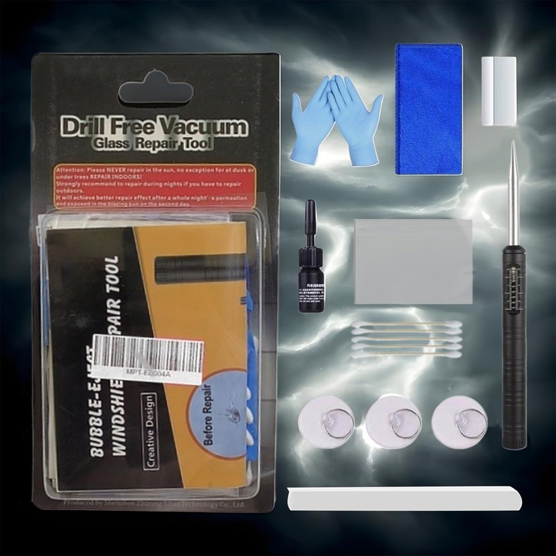 Windshield Crack Repair Kit - Glass Scratch Repair Kit -