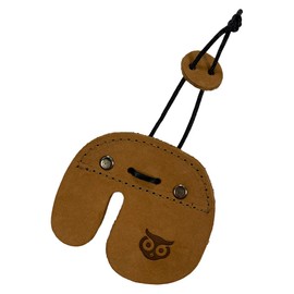 Hide & Drink, pestaña de tiro con arco, protector de protección para arcos recurvos, protector de dedos, equipo de práctica de tiro para deportes y exteriores, piel de grano completo, hecho a mano