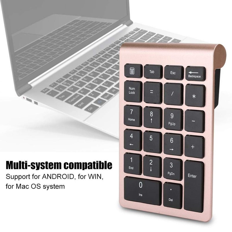 V BESTLIFE Teclado numérico, 22 Teclas 2.4G Mini Teclado ergonómico