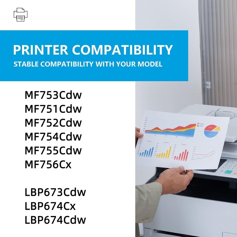 069H Black Toner Cartridge 1-Pack Works with MF753Cdw MF751Cdw LBP674Cdw