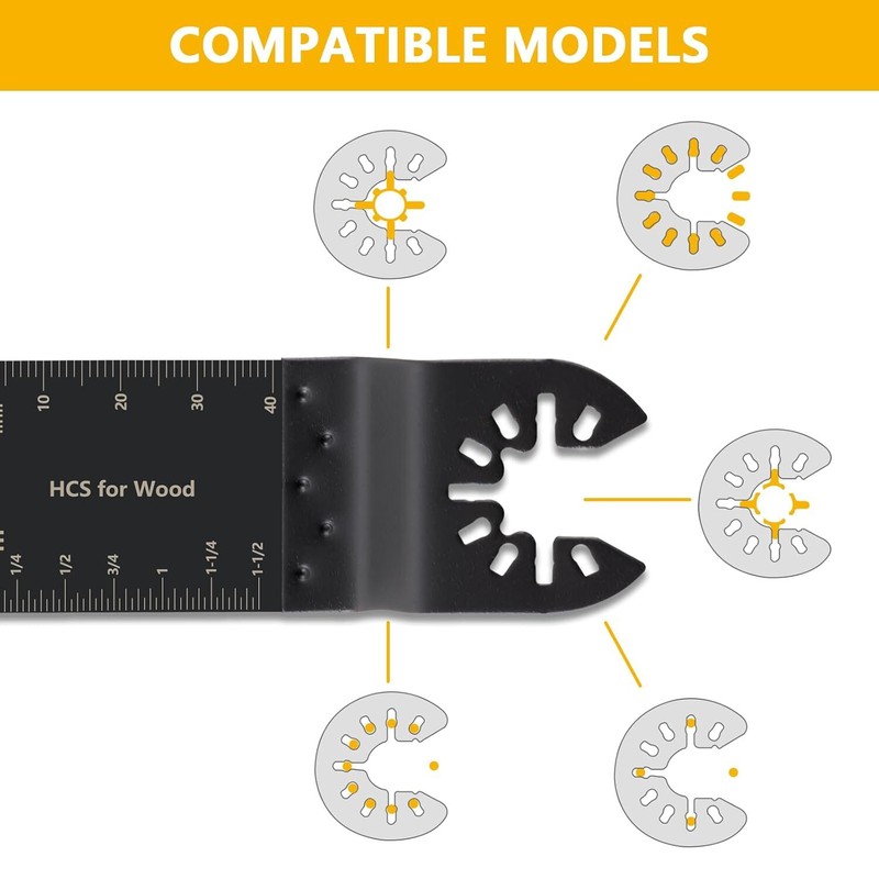 TOAUTO 50pc Oscillating Saw Blades Universal Multi Tool for Cutting
