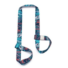 [TEEYAR] Yoga Mat Strap Sling Durable Polyester Cotton Yoga Mat Carrier/Yoga Strap with Adjustable Loops 2 Year Quality Warranty (63.0 x 1.5 inches (160 x 3.8 cm), Gorgeous Green)