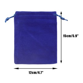 G2PLUS Blue Velvet Jewellery Pouches, 12x15CM Velvet Drawstring Bags for Jewellery, 20PCS Medium Soft Gift Bags with Drawstrings for Wedding, Party, Valentine's Day, Anniversary