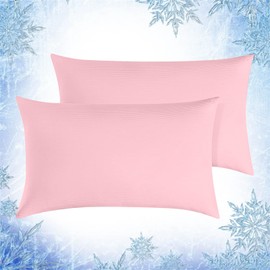 Vallein Q-MAX 0.432 Cool Touch Sensation, 16.9 x 24.8 inches (43 x 63 cm), Set of 2, Envelope Type, Washable, For Summer, Pillow Case, Dust Mite Resistant, Antibacterial, Odor Resistant, Pillow Cover,