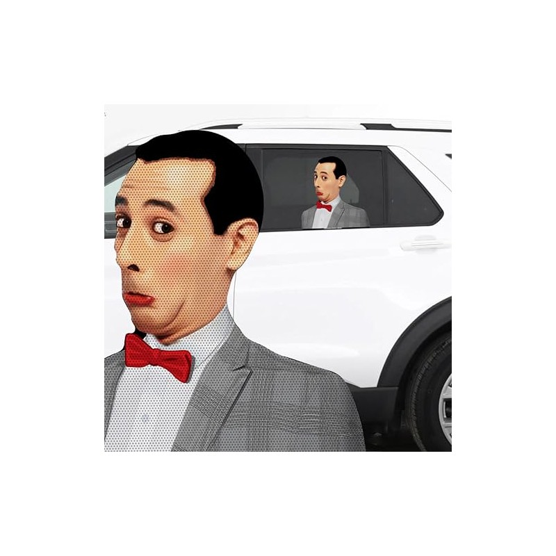 Pee Wee Ride-A-Long 12" Laminated Perforated See Thru Window Decal