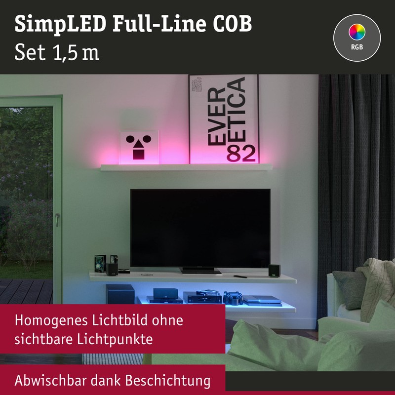 Paulmann 78863 SimpLED LED Strip Full-Line COB Complete Set 1.5