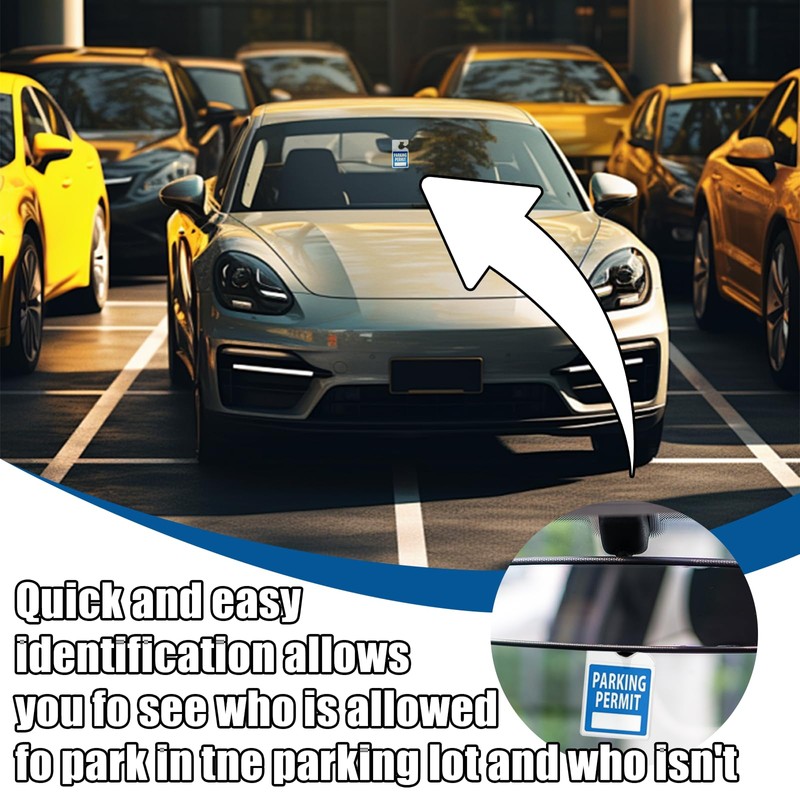 ZIMISI Clear Parking Permit Holder, Vertical Car Parking Card Holder,