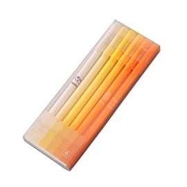 T-shin Rollerball Pens 6 Pack Morandi Gradient Color, Gel Black Ink Pens Set,Retractable Cute Creative Student Pen,Kids Girl Women School Office Supplies Gift,Novelty Stationery (Orange)