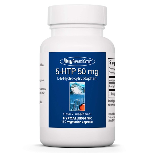 Allergy Research Group - 5-HTP 50mg - L-5-Hydroxytryptophan - 150 Vegetarian Capsules
