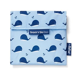 Roll'eat ® Reusable Sandwich Holder, Eco-Friendly, BPA Free, Sandwich Holder, Whale Snack'n'Go Duo Animals