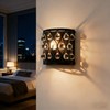 Loyled Black Wall Sconce, 1-Light Modern Raindrop Wall Mounted Lamp,