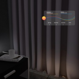 hoeflife Room Divider Curtains, Blackout Ceiling Track Curtain with Hook Sound Proof Floor Curtains Perfect for Ceiling Mount Curtain Tracks Wall Divider for Room Separation (Grey, W120 x H96)